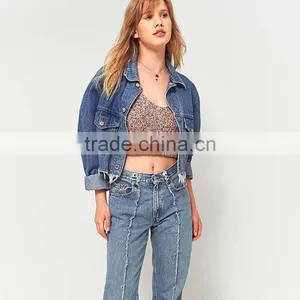 2017 Unique Women Colorful Knit Fabrication V-neck Thin Straps Knit Crop Tops thumbnail-2