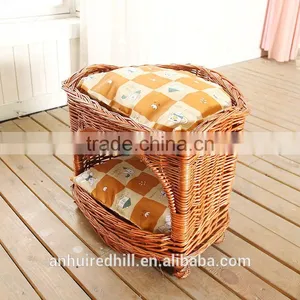 R1902H Outdoor Indoor Durable Willow Woven Pet Dog House Wicker Cat House thumbnail-3