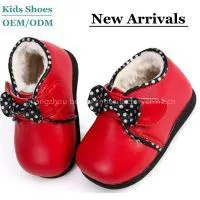 2014 Newest Winter Wholesale Soft Genuine Leather Girls Toddler Baby Boots Infant Shoes Factory thumbnail-1