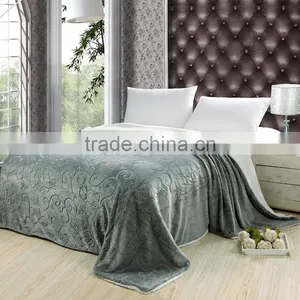 Large Pattern Variety of Colours Double Layers Embossed Flannel Blanket thumbnail-3
