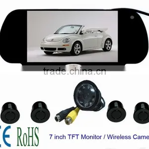 7inch TFT-LCD Rear Mirror Monitor With Rearview Camera and Arking Sensor thumbnail-4