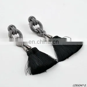 Hand Made Tassel Dangle Earstuds Dangle Bridesmaid Earrings thumbnail-6