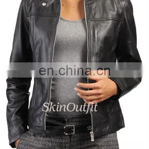 2014 Newest Fashion Leather Jacket for Women thumbnail-1
