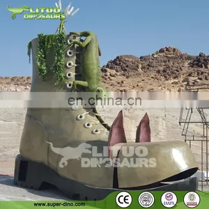 Plaza Playground Large Fiberglass Statue Attractive Model Simulation Boot thumbnail-1