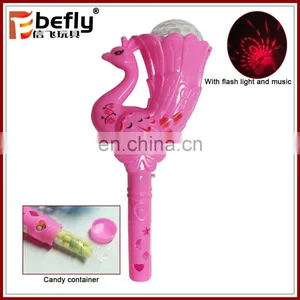 Peacock Shape Flash Stick Candy Plastic Toy Container thumbnail-2