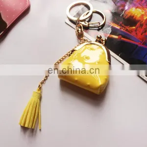 Color PU Creative Leather Small Wallet Keychain Bags Ornaments Tasseldecoration thumbnail-6