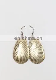 Pattern Brass Fashion Earring thumbnail-1