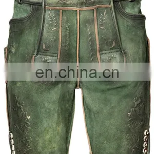 High Quality Bavarian Leder Hosen, Trachten Lederhosen (short Lederhosen) thumbnail-1