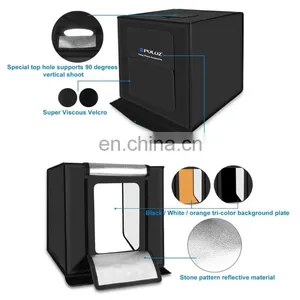 Camera Accessories PULUZ 60cm Folding Portable 60W 2 x 1690LM 5500K White Light Photo Studio Shooting Tent Box Kit Photography thumbnail-2