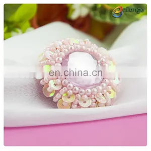 China Handmade Beaded Accessories Black Cute Buttons thumbnail-1