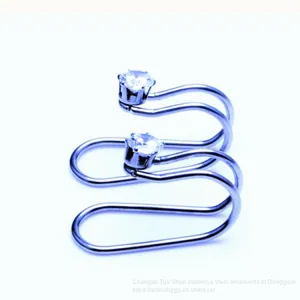 Amazon Hot Diamond Ear Clip Without Pierced Ears Can Also Wear Foreign Trade Earrings Wholesale Manufacturers. thumbnail-2
