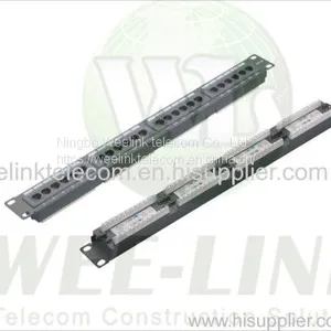24 Port 48 Port Cat5e Cat6 Cat7 RJ11 RJ45 Patch Panel With Cable Management 1U thumbnail-1