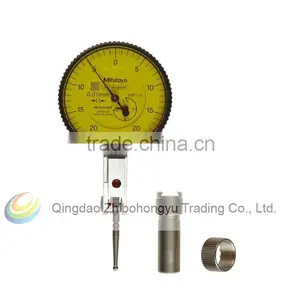 Mitutoyo 513-444E Dial Test Indicator, Basic Set, Tilted Face, 8mm Stem Dia., Yellow Dial, 0-40-0 Reading, 40mm Dial Dia., thumbnail-1