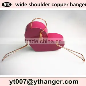Rose Gold Copper Double Metal Coat Hanger for Boutique Display thumbnail-1