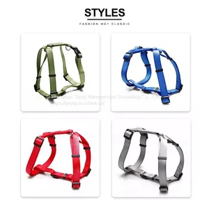 Wholesale Outdoor Nylon Adjustable H Style Custom Dog Harnesses thumbnail-2