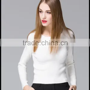 Fashion Design Custom Woolen Knit Sweater Pullover Collar for Young Ladies thumbnail-1