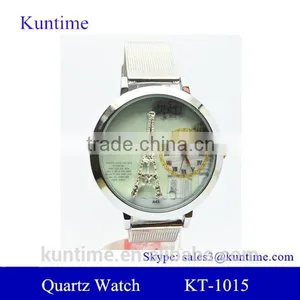 Eiffel Tower Image Ladies Wrist Watches Quartz Watches thumbnail-1