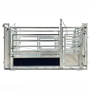 Heavy-Duty Automatic Galvanized Steel Metal Cattle Crush Livestock Cow Squeeze Chute Farm Equipment With Scales Fence & Trellis thumbnail-2