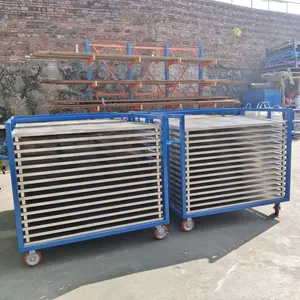 Commercial Grade Mobile Drying Rack Trolley, Multi-Tier Tray Rack Cart With Lockable Wheels for Food Processing Plant thumbnail-3