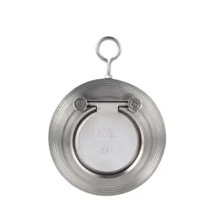 API 150LB 4in 8in CF8 CF8M Stainless Steel 304/316 Soft Seal Wafer Single Round Disc Chip Swing Type Check Valve thumbnail-4