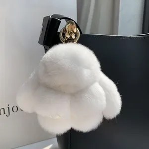 Faux Fur Bunny Keychain thumbnail-5