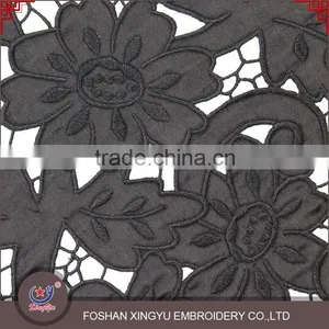 Factory Direct Sale Water Soluble Chemical Printing 100%polyester Guipure Lace Design Embroidery thumbnail-2