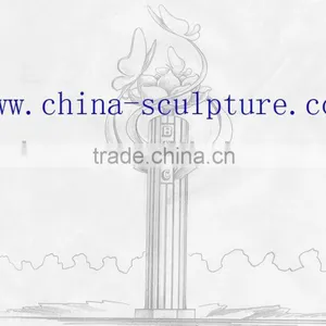 Stainless Steel Garden Sculpture 3D Views Sculpture thumbnail-1
