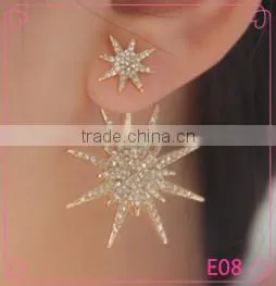 Wholesale Simple Designs 18k Gold Flower Stud Earring Models thumbnail-1