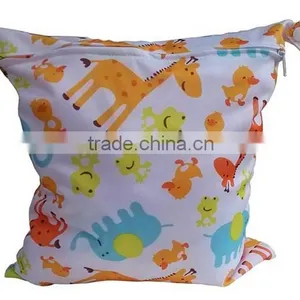 Useful Waterproof Reusable Zipper Cloth Baby Diaper Bag thumbnail-1