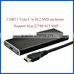 USB3.1 Gen 2 10 Gbps to 2280 M.2 NGFF B Key SATA Based Type SSD Case M.2 SSD Enclosure thumbnail-1