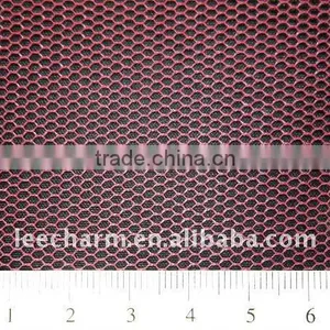 Red Spandex Hexagonal Net Fabric thumbnail-1