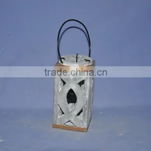 Cement Concrete T-light Holder Latern thumbnail-2