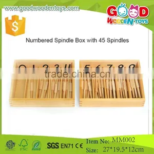 Montessori Wood Toys Numbered Spindle Box With 45 Spindles/montessori Teaching Mathematics Tools/Educational Montessori Toy thumbnail-1