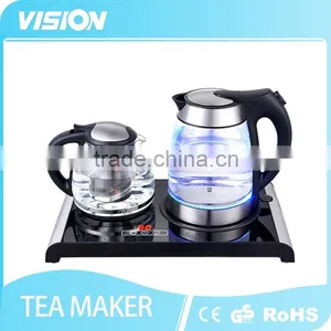 8992T-G1 Electric Tempered Glass Tea Maker Set With Glass Kettle thumbnail-1