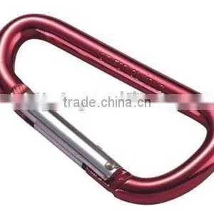 Hot Sale Red Color Aluminum Carabiner Snap Hook D Type Spring Hook In Rigging Manufacturer thumbnail-1