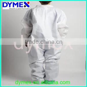 Disposable White Polypropylene PP Nonwoven Coverall thumbnail-3
