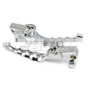 BJ-LS-005 Hot Sale Chrome Billet Aluminum Skull Hand Brake Lever for Sportster thumbnail-1