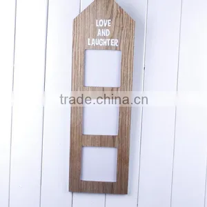 Christmas Ornament Woods Crafts Vintage Home Decor Wooden Multiple Photo Frame thumbnail-1