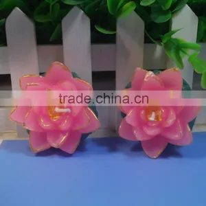 China Import Items Cheap Lotus Flower Candle For Decor Home thumbnail-5