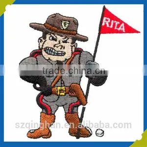 OEM Woven Patch Caricature Embrodery Patch Decorated Embroidered thumbnail-4