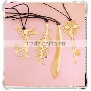 Custom Metal Gold Plated Bookmark for Books thumbnail-1