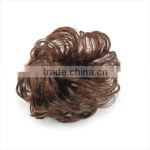 Women Curly Brown Hair Piece thumbnail-1