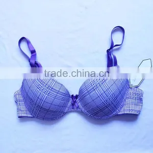 Striped Underwired Cotton Spandex Breathable Sexy Bra thumbnail-5