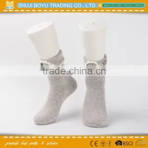 BY-161201 Angora Material Ladies Angora Socsk Casual Socks for Winter With Striped Pattern Quality Choice thumbnail-1