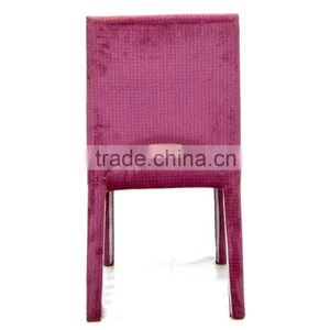Fabric Upholstery Iron Base Dining Chair thumbnail-5