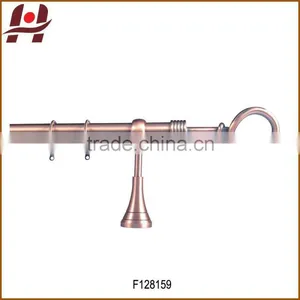 F128159-metal Iron Aluminium Stainless Steel Brass Plated Plain Twisted Extensible Telescopic Window Curtain Poles Rods Pipes thumbnail-1