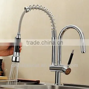 Two Heads Chromed Spring Kitchen Mixer QH0783-8S thumbnail-1