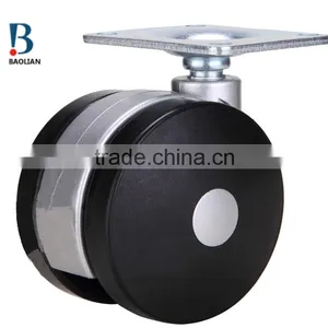 2016 Newest 3-inch Black Metal Plate Nylon Plastic Rivet Swivel Caster With Brake thumbnail-2