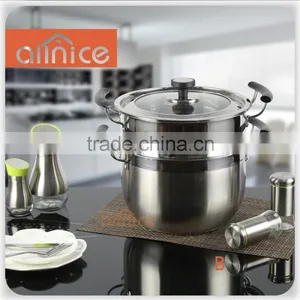 Stainless Steel Kitchen Steamer and Soup Pot With The Character Designs Handle Easily Picked up thumbnail-2