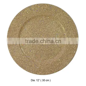 Golden Charger Plate, Decorative Charger Plate, Iron Charger Plate thumbnail-1
